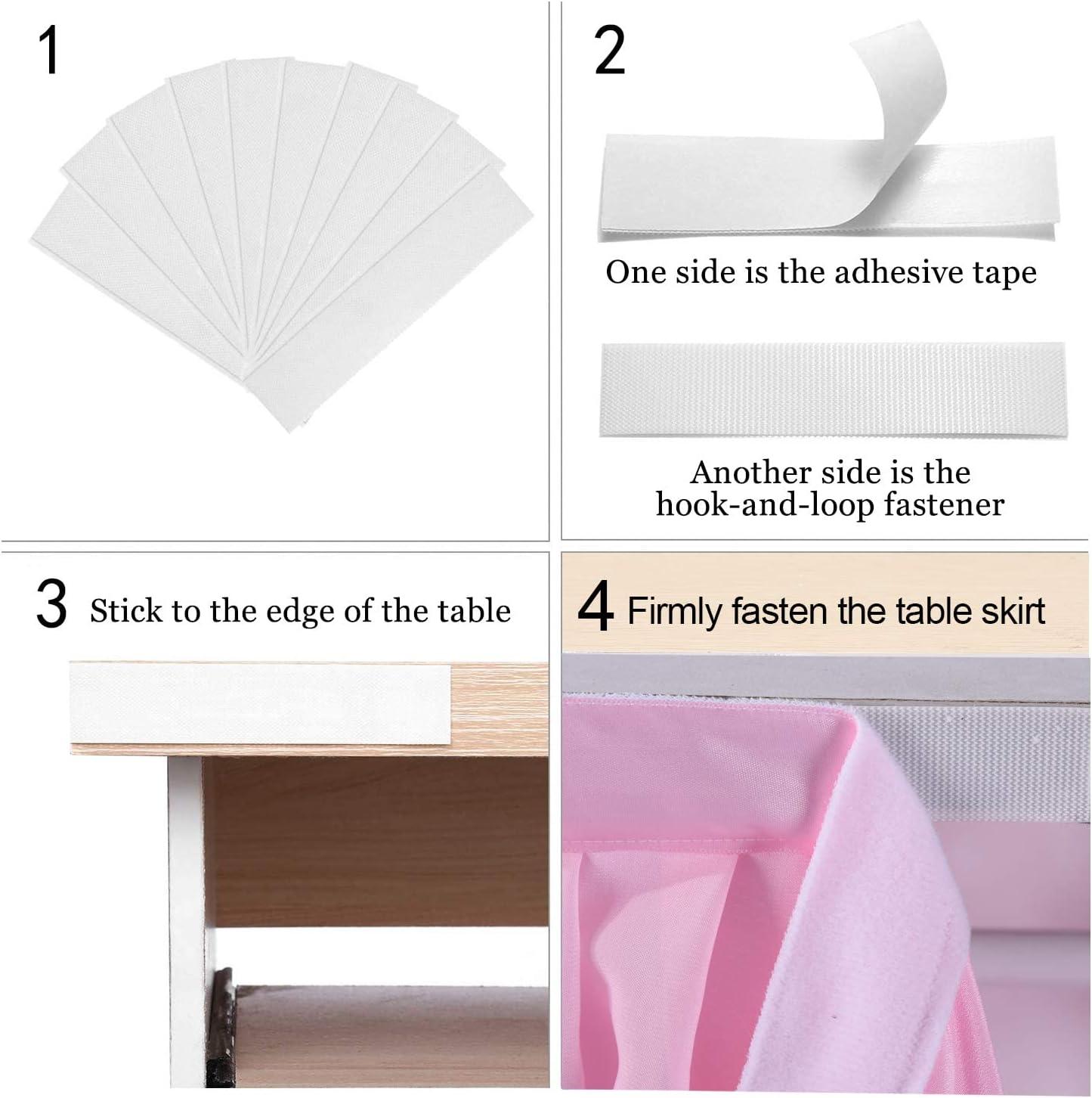imageRainbow Table Skirt Colorful Tutu Tablecloth for 6ft Rectangle Table Birthday Uincorn Indian Party Christmas DecorationPink Chiffon