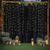 image20x10ft Black Backdrop Curtains Wedding Backdrop Black Curtains Birthday Parties Baby Shower Bridal Shower Backdrop for Photoshoot