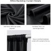 image20x10ft Black Backdrop Curtains Wedding Backdrop Black Curtains Birthday Parties Baby Shower Bridal Shower Backdrop for Photoshoot
