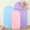 imageArch Backdrop Cover Set of 3 Pink Arch Covers Stretchy Backdrop 6FT 66FT 72FT Wedding Arch Cover Bridal Baby Shower Birthday Photo Backdrop Party Arch Stand Covers Gradient PinkPink  Blue  Purple  3 Pack