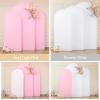 imageArch Backdrop Cover Set of 3 Pink Arch Covers Stretchy Backdrop 6FT 66FT 72FT Wedding Arch Cover Bridal Baby Shower Birthday Photo Backdrop Party Arch Stand Covers Gradient PinkWhite  Pink  3 Pack