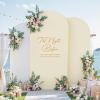 imageArch Backdrop Cover Set of 3 Pink Arch Covers Stretchy Backdrop 6FT 66FT 72FT Wedding Arch Cover Bridal Baby Shower Birthday Photo Backdrop Party Arch Stand Covers Gradient PinkBeige  White  3 Pack