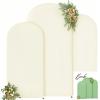 imageArch Backdrop Cover Set of 3 Pink Arch Covers Stretchy Backdrop 6FT 66FT 72FT Wedding Arch Cover Bridal Baby Shower Birthday Photo Backdrop Party Arch Stand Covers Gradient PinkBeige  Green  3 Pack