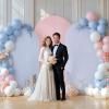 imageArch Backdrop Cover Set of 3 Pink Arch Covers Stretchy Backdrop 6FT 66FT 72FT Wedding Arch Cover Bridal Baby Shower Birthday Photo Backdrop Party Arch Stand Covers Gradient PinkPink  Blue  3 Pack