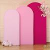 imageArch Backdrop Cover Set of 3 Pink Arch Covers Stretchy Backdrop 6FT 66FT 72FT Wedding Arch Cover Bridal Baby Shower Birthday Photo Backdrop Party Arch Stand Covers Gradient PinkGradient Pink  3 Pack