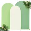 imageArch Backdrop Cover Set of 3 Pink Arch Covers Stretchy Backdrop 6FT 66FT 72FT Wedding Arch Cover Bridal Baby Shower Birthday Photo Backdrop Party Arch Stand Covers Gradient PinkGradient Green  3 Pack