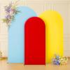 imageArch Backdrop Cover Set of 3 Pink Arch Covers Stretchy Backdrop 6FT 66FT 72FT Wedding Arch Cover Bridal Baby Shower Birthday Photo Backdrop Party Arch Stand Covers Gradient PinkRed  Yellow  Blue  3 Pack
