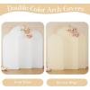 imageArch Backdrop Cover Set of 3 Pink Arch Covers Stretchy Backdrop 6FT 66FT 72FT Wedding Arch Cover Bridal Baby Shower Birthday Photo Backdrop Party Arch Stand Covers Gradient PinkBeige  White  3 Pack