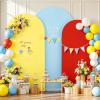 imageArch Backdrop Cover Set of 3 Pink Arch Covers Stretchy Backdrop 6FT 66FT 72FT Wedding Arch Cover Bridal Baby Shower Birthday Photo Backdrop Party Arch Stand Covers Gradient PinkRed  Yellow  Blue  3 Pack