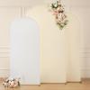 imageArch Backdrop Cover Set of 3 Pink Arch Covers Stretchy Backdrop 6FT 66FT 72FT Wedding Arch Cover Bridal Baby Shower Birthday Photo Backdrop Party Arch Stand Covers Gradient PinkBeige  White  3 Pack