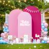 imageArch Backdrop Cover Set of 3 Pink Arch Covers Stretchy Backdrop 6FT 66FT 72FT Wedding Arch Cover Bridal Baby Shower Birthday Photo Backdrop Party Arch Stand Covers Gradient PinkGradient Pink  3 Pack
