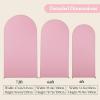 imageArch Backdrop Cover Set of 3 Pink Arch Covers Stretchy Backdrop 6FT 66FT 72FT Wedding Arch Cover Bridal Baby Shower Birthday Photo Backdrop Party Arch Stand Covers Gradient PinkWhite  Pink  3 Pack