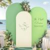 imageArch Backdrop Cover Set of 3 Pink Arch Covers Stretchy Backdrop 6FT 66FT 72FT Wedding Arch Cover Bridal Baby Shower Birthday Photo Backdrop Party Arch Stand Covers Gradient PinkGradient Green  3 Pack
