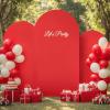 imageArch Backdrop Cover Set of 3 Pink Arch Covers Stretchy Backdrop 6FT 66FT 72FT Wedding Arch Cover Bridal Baby Shower Birthday Photo Backdrop Party Arch Stand Covers Gradient PinkBlack  Red  3 Pack