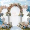 imageArch Backdrop Cover Set of 3 Pink Arch Covers Stretchy Backdrop 6FT 66FT 72FT Wedding Arch Cover Bridal Baby Shower Birthday Photo Backdrop Party Arch Stand Covers Gradient PinkWhite  Blue  3 Pack