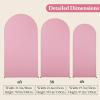 imageArch Backdrop Cover Set of 3 Pink Arch Covers Stretchy Backdrop 6FT 66FT 72FT Wedding Arch Cover Bridal Baby Shower Birthday Photo Backdrop Party Arch Stand Covers Gradient PinkWhite  Pink  3 Pack