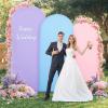 imageArch Backdrop Cover Set of 3 Pink Arch Covers Stretchy Backdrop 6FT 66FT 72FT Wedding Arch Cover Bridal Baby Shower Birthday Photo Backdrop Party Arch Stand Covers Gradient PinkPink  Blue  Purple  3 Pack