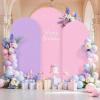 imageArch Backdrop Cover Set of 3 Pink Arch Covers Stretchy Backdrop 6FT 66FT 72FT Wedding Arch Cover Bridal Baby Shower Birthday Photo Backdrop Party Arch Stand Covers Gradient PinkPink  Purple  3 Pack