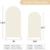 imageBlack Red Arch Backdrop Cover Set of 2 Spandex Arch Covers 72 and 6ft Wedding Arch Stand Cover Bridal Baby Shower Photo Stretchy Backdrop Arch Cover Birthday Party Arch CoversBeige  2 Pack