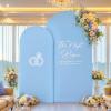 imageBlack Red Arch Backdrop Cover Set of 2 Spandex Arch Covers 72 and 6ft Wedding Arch Stand Cover Bridal Baby Shower Photo Stretchy Backdrop Arch Cover Birthday Party Arch CoversLight Blue  2 Pack