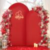 imageBlack Red Arch Backdrop Cover Set of 2 Spandex Arch Covers 72 and 6ft Wedding Arch Stand Cover Bridal Baby Shower Photo Stretchy Backdrop Arch Cover Birthday Party Arch CoversBlack  Red  2 Pack