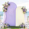 imageBlack Red Arch Backdrop Cover Set of 2 Spandex Arch Covers 72 and 6ft Wedding Arch Stand Cover Bridal Baby Shower Photo Stretchy Backdrop Arch Cover Birthday Party Arch CoversCream  Purple  2 Pack