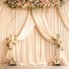 imageChampagne Backdrop Curtains 10x 10FT Curtains Backdrop for Birthday Parties Wedding Backdrop Decorations Baby Shower Backdrop Curtains 2 Panels 5x10ft