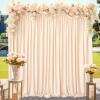 imageChampagne Backdrop Curtains 10x 10FT Curtains Backdrop for Birthday Parties Wedding Backdrop Decorations Baby Shower Backdrop Curtains 2 Panels 5x10ft
