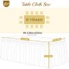 imageHB HBB MAGIC Black Table Cloths 6 Foot Rectangle Tulle Table Skirt Rectangle Tables 6ft Fitted Spandex Table Covers Stretch Elastic Banquet Party Baby Shower Wedding Table ClothsRed