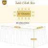 imageHB HBB MAGIC Black Table Cloths 6 Foot Rectangle Tulle Table Skirt Rectangle Tables 6ft Fitted Spandex Table Covers Stretch Elastic Banquet Party Baby Shower Wedding Table ClothsChampagne