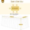 imageHB HBB MAGIC Black Table Cloths 6 Foot Rectangle Tulle Table Skirt Rectangle Tables 6ft Fitted Spandex Table Covers Stretch Elastic Banquet Party Baby Shower Wedding Table ClothsRainbow