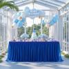 imageHB HBB MAGIC Black Table Cloths 6 Foot Rectangle Tulle Table Skirt Rectangle Tables 6ft Fitted Spandex Table Covers Stretch Elastic Banquet Party Baby Shower Wedding Table ClothsRoyal Blue