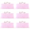 imageHB HBB MAGIC Black Table Cloths 6 Foot Rectangle Tulle Table Skirt Rectangle Tables 6ft Fitted Spandex Table Covers Stretch Elastic Banquet Party Baby Shower Wedding Table ClothsPink