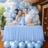 imageHB HBB MAGIC Black Table Cloths 6 Foot Rectangle Tulle Table Skirt Rectangle Tables 6ft Fitted Spandex Table Covers Stretch Elastic Banquet Party Baby Shower Wedding Table ClothsBaby Blue