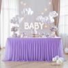 imageHB HBB MAGIC Black Table Cloths 6 Foot Rectangle Tulle Table Skirt Rectangle Tables 6ft Fitted Spandex Table Covers Stretch Elastic Banquet Party Baby Shower Wedding Table ClothsPurple