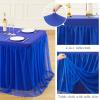 imageHB HBB MAGIC Black Table Cloths 6 Foot Rectangle Tulle Table Skirt Rectangle Tables 6ft Fitted Spandex Table Covers Stretch Elastic Banquet Party Baby Shower Wedding Table ClothsRoyal Blue
