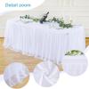 imageHB HBB MAGIC Black Table Cloths 6 Foot Rectangle Tulle Table Skirt Rectangle Tables 6ft Fitted Spandex Table Covers Stretch Elastic Banquet Party Baby Shower Wedding Table ClothsWhite