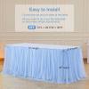 imageHB HBB MAGIC Black Table Cloths 6 Foot Rectangle Tulle Table Skirt Rectangle Tables 6ft Fitted Spandex Table Covers Stretch Elastic Banquet Party Baby Shower Wedding Table ClothsBaby Blue