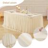 imageHB HBB MAGIC Black Table Cloths 6 Foot Rectangle Tulle Table Skirt Rectangle Tables 6ft Fitted Spandex Table Covers Stretch Elastic Banquet Party Baby Shower Wedding Table ClothsChampagne