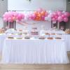 imageHB HBB MAGIC Black Table Cloths 6 Foot Rectangle Tulle Table Skirt Rectangle Tables 6ft Fitted Spandex Table Covers Stretch Elastic Banquet Party Baby Shower Wedding Table ClothsWhite