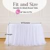 imageHB HBB MAGIC Black Table Cloths 6 Foot Rectangle Tulle Table Skirt Rectangle Tables 6ft Fitted Spandex Table Covers Stretch Elastic Banquet Party Baby Shower Wedding Table ClothsWhite Round