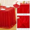imageHB HBB MAGIC Black Table Cloths 6 Foot Rectangle Tulle Table Skirt Rectangle Tables 6ft Fitted Spandex Table Covers Stretch Elastic Banquet Party Baby Shower Wedding Table ClothsRed