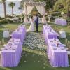 imageHB HBB MAGIC Black Table Cloths 6 Foot Rectangle Tulle Table Skirt Rectangle Tables 6ft Fitted Spandex Table Covers Stretch Elastic Banquet Party Baby Shower Wedding Table ClothsPurple