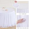 imageHB HBB MAGIC Black Table Cloths 6 Foot Rectangle Tulle Table Skirt Rectangle Tables 6ft Fitted Spandex Table Covers Stretch Elastic Banquet Party Baby Shower Wedding Table ClothsWhite Round