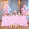 imageHB HBB MAGIC Black Table Cloths 6 Foot Rectangle Tulle Table Skirt Rectangle Tables 6ft Fitted Spandex Table Covers Stretch Elastic Banquet Party Baby Shower Wedding Table ClothsPink
