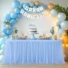 imageHB HBB MAGIC Black Table Cloths 6 Foot Rectangle Tulle Table Skirt Rectangle Tables 6ft Fitted Spandex Table Covers Stretch Elastic Banquet Party Baby Shower Wedding Table ClothsBaby Blue