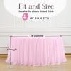 imageHB HBB MAGIC Black Table Cloths 6 Foot Rectangle Tulle Table Skirt Rectangle Tables 6ft Fitted Spandex Table Covers Stretch Elastic Banquet Party Baby Shower Wedding Table ClothsPink Round