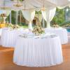 imageHB HBB MAGIC Black Table Cloths 6 Foot Rectangle Tulle Table Skirt Rectangle Tables 6ft Fitted Spandex Table Covers Stretch Elastic Banquet Party Baby Shower Wedding Table ClothsWhite Round