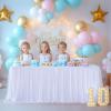 imageHB HBB MAGIC Black Table Cloths 6 Foot Rectangle Tulle Table Skirt Rectangle Tables 6ft Fitted Spandex Table Covers Stretch Elastic Banquet Party Baby Shower Wedding Table ClothsWhite