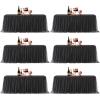 imageHB HBB MAGIC Black Table Cloths 6 Foot Rectangle Tulle Table Skirt Rectangle Tables 6ft Fitted Spandex Table Covers Stretch Elastic Banquet Party Baby Shower Wedding Table ClothsBlack